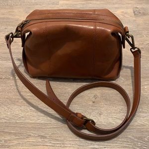Madewell cognac leather crossbody